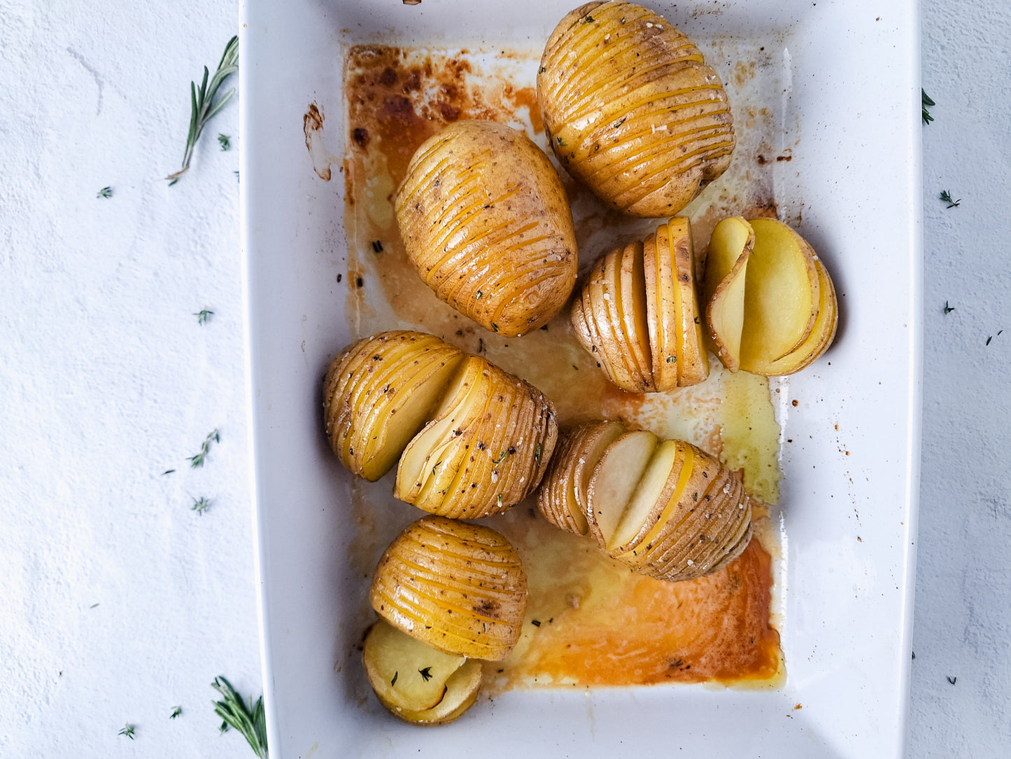 Semi-Exclusive: Honey Butter & Herb Hasselback Potatoes on Linen