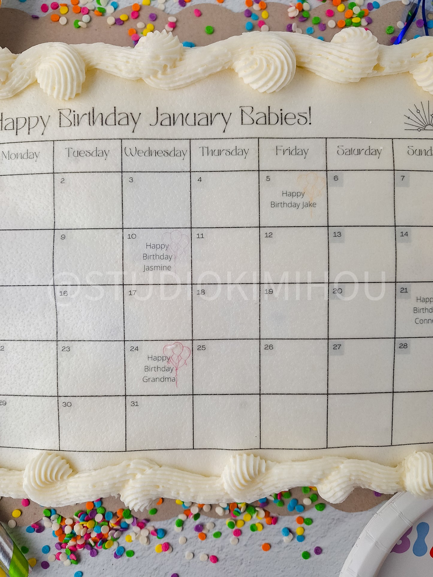 Semi-Exclusive: Family Celebration Cake Tutorial on Linen