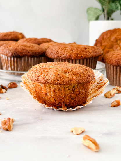 Semi-Exclusive - Brown Butter Banana Nut Muffins on Marble